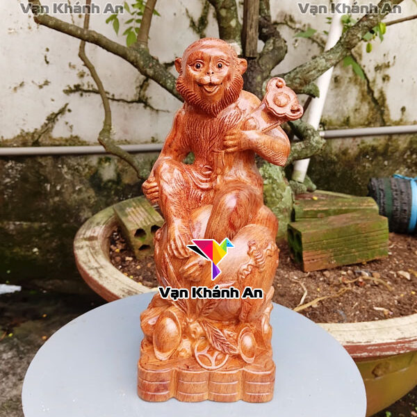 Tượng Khỉ Phong Thủy Gỗ Hương