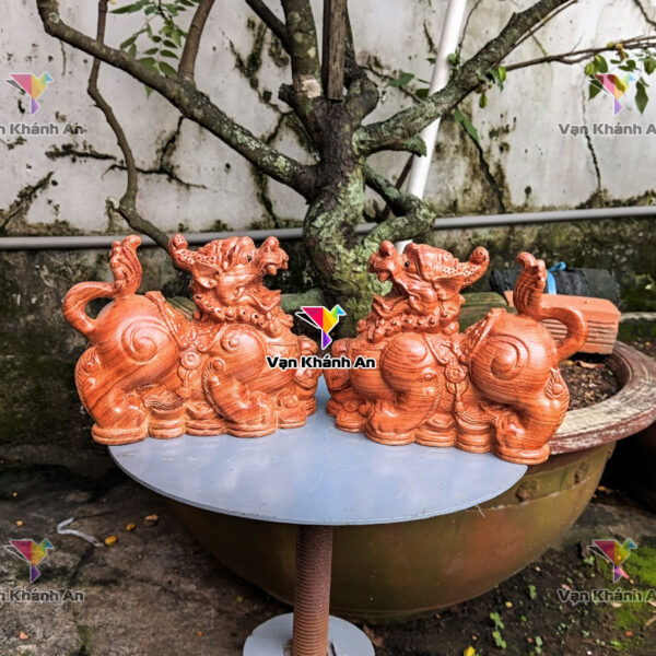 Tượng Nghê Phong Thủy Gỗ Hương